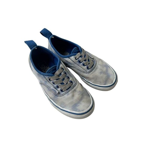 Vans Off The Wall Unisex Kids Sneakers Lace Up Low Cut Blue Size 2 - Picture 1 of 7